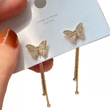 Arete Mariposa Colgante Pendientes Largos Regalo Mujer 