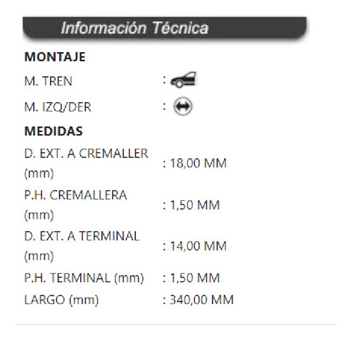 Terminal Axial Delantera Chevrolet Venture 1997-2005 Foto 3