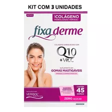 Kit Fixa Derme Q10 + Vit. C C/3 Un C/15 Sachês De 3 Gomas Cd