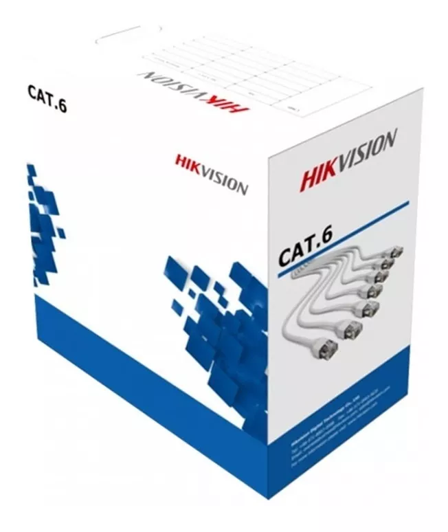 Cable Utp Cat6 100 % Cobre Hikvision Redes Cctv Datos