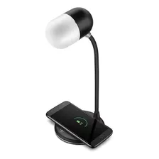 Luminária 3 Em 1 Lumiplay Elgin Bluetooth Carregador Indução Cor Preto