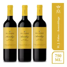 Vinos X3 Hj. Fabre Assemblage Malbec - Pinot Verdot X 750ml