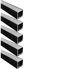 Kit 5 Perfil De Led Aluminio Sobrepor 3,5cm 35mm 2 Metros 2m