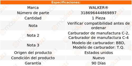 1- Desac Ahogador Carburador Diplomat V8 5.2l 77/84 Walker Foto 4