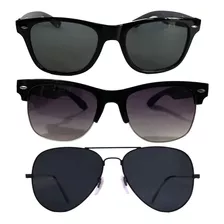 Combo Combinado X3 Lentes De Sol Proteccion Uv 400 Oferta