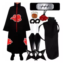 Kit Manto Akatsuki Hidan Cosplay Anime Naruto Infantil Porta