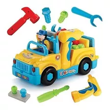 Multifuncional Take Apart Toy Tool Truck Con Taladro Electr