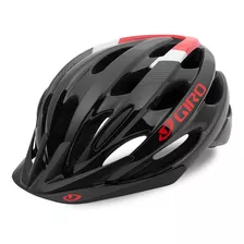 Capacete Giro Revel Bike Ciclismo Mtb Speed Várias Cores Cor Preto Com Vermelho Tamanho 54-61cm