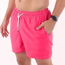 Short Moda Praia Rosa Neon Masculino Promoção Imperdivel