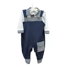 Roupa De Bebe Conjunto Body E Jardineira Manga Longa Algodão