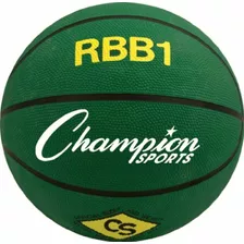 Champion Sports Rubber Official Basketball, Heavy Duty Color Verde
