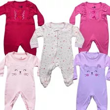 Macacao Para Bebe Manga Longa Menina - Kiko Baby