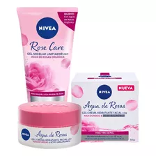 Kit Nivea Rose Care Pieles Mixtas Limpieza + Hidratación 