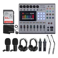 Zoom Podtrak P8 Multitrack Podcast Recorder + 2x Zoom Zdm-1 