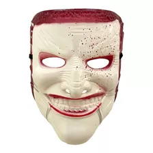 Máscara Sorriso Horror Sangue Assustador Festa Halloween Cor Vermelha Sorriso Terror