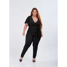 093 Conjunto Em Crepe Plus Size Elegância E Conforto 46 O 54