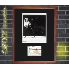 Brian May Foto Con Firma Y Entrada Tributo A Freddie Mercury