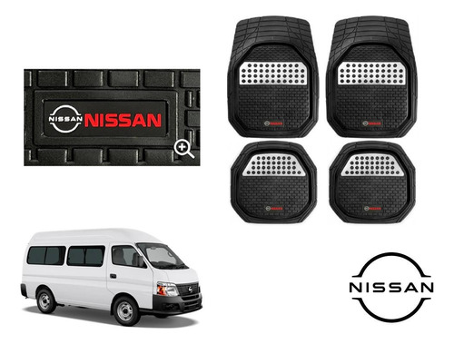 Tapetes 3d Logo Nissan + Cubre Volante Urvan 2002 A 2014 Foto 2