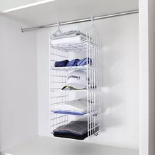 Organizador Vertical Para Guarda Roupa Closet 5 Divisórias Cor Branco