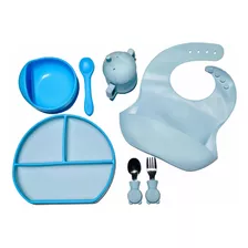 Kit Alimentação Bebê Prato E Bowl De Silicone Com Ventosa 