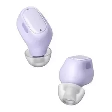 Audífono In-ear Inalámbrico Baseus Encok Wm01 Lila Con Luz Led