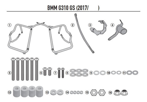 Racks Bases Givi Para Maletas Laterales Bmw G 310 Gs Foto 3