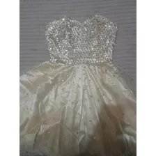 Vestido Corto Dorado 