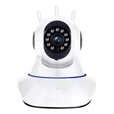 Câmera Ip Sem Fio 360° 3 Antenas Hd Wifi Visão Noturna Alarm