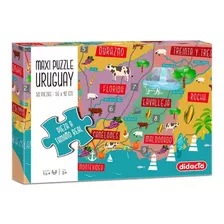 Maxi Puzzle - Mapa De Uruguay - Didacta - Vamos A Jugar