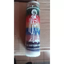 Veladora Parafina Santa Muerte 7 Colores Caja C/12 Pzs