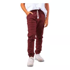 Calça Jeans Sarja Jogger Infantil Menino 4 A 16 Anos