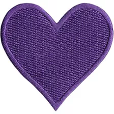 Corazón Púrpura - Parche Bordado Para Planchar