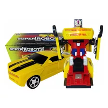 Carrinho Transformers A Pilha Automático Bate Volta Com Luz