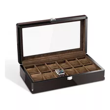 Caja Estuche Exhibidor Para 12 Relojes / Joyas Elegante