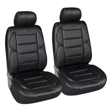 Funda Cubre Asiento Auto Delanteras Eco Cuero Soporte Lumbar