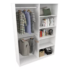 Armário Cabideiro Arara Duplo M10 100% Mdf Closet Prateleira