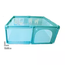 Cercado Portátil Infantil Playpen 150x180 Azul - Mastela Desenho Do Tecido Liso