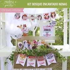 Kit Personalizado Candybar Animales Bosque Encantado Nena