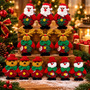 Kit 12 Pendentes Bonecos Enfeites Para Árvore De Natal Vermelho