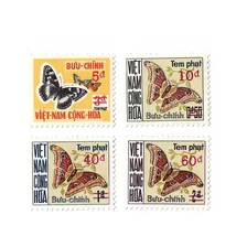  Vietnam 1968 Mariposas Serie 4 Val Mint Completa Taxe 21/24