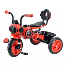 Triciclo Montable Para Niños 3 Llantas Sonido Macilux Color Rojo