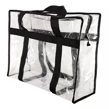 30 Bolsa Jumbo Transparente Com Bolso Cores Sortidas