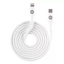 Cable Tipo C A Lightning Mobo Certificado Blanco 1m