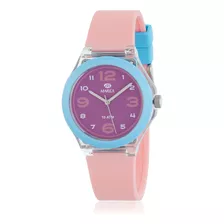 Marea Watch B3535502 Color De La Correa Rosa Claro Color Del Bisel Celeste Color Del Fondo Lila