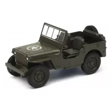 Coleccionable Jeep Militar Metálico Color Verde