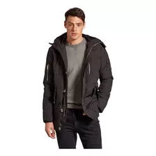 Campera Tipo Parka Negra Devré 01d114