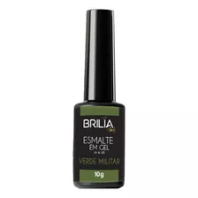 Esmalte Em Gel Para Unhas Verde Militar 10g - Brilia Nails