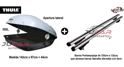 Caja Portaequipaje Eurobox Y Barras Aluminio Que Abrazan Lat Foto 2