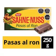 Chocolate Sahne Nuss Pasas Al Ron X 3 Unidades Barra 250g