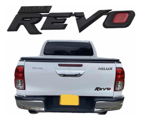 Foto de Emblema Revo Hilux Toyota 3d Negro Mate Logotipo Pick Up